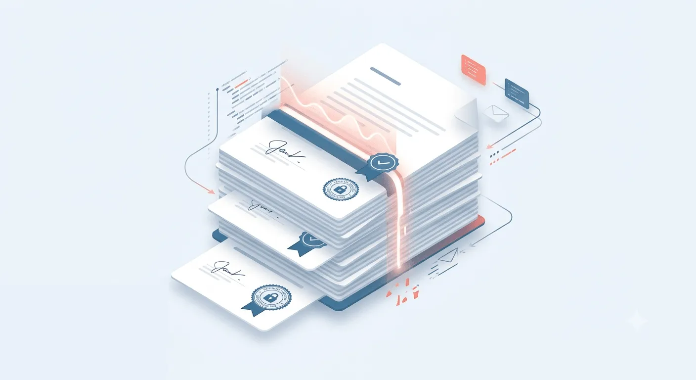 Automated bulk PDF document signing workflow
